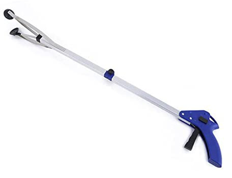 Faltbarer Reacher-Greifer, Faltbarer Müllsammler, Extra Praktischer Müllkrallengreifer, Reacher-Müllsammler, Gummi-Saugnapf aus Aluminium, Greifhilfen (A