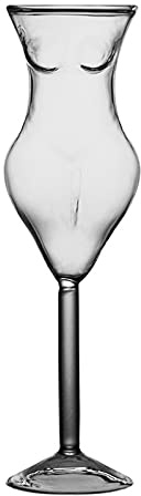 Bicchieri a Forma di Corpo da Donna Fantasia, Tazza di Vetro da Cocktail Umana Cristallina, Bicchiere da Bevanda Carino, per Gelati, Home Office, Bar, Club (Clear)