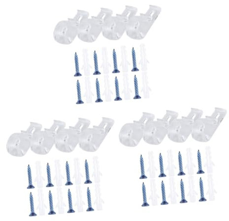 STOBAZA 3 Sätze Gardinenhaken Langlebige Vorhangklammern Fester Haken Clips für Vertikaljalousien fensterladenhalter Halterung für plissees Gardinenstange Halterung Vorhanghalter