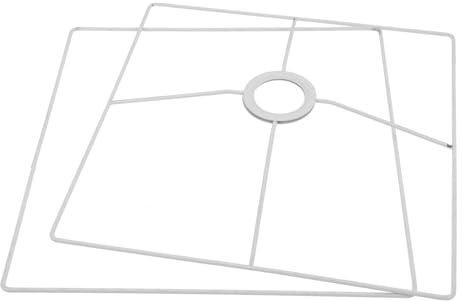 Angoily Quadratischer Lampenschirm Rahmen Aus Eisen 30X30 Cm Für Stehlampe Und Tischlampe Lampenschirmhalter Für Diy Beleuchtung Zubehör E27 Sockel