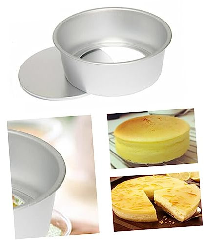 UTHCLO 2pezzi Stampo Per Torte Rotonde Da Alluminio Anodizzato Con Fondo Rimovibile Per Dolce e Cheesecake Facile Da Pulire e Antiaderente