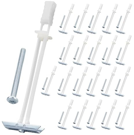 Giwnhvx Ancoraggio per Cartongesso con Bullone per Dispositivi di Fissaggio da 1/4 Pollice-20 Pollice, Kit di Ancoraggio per Carichi Pesanti per Montaggio TV, 22 Pezzi