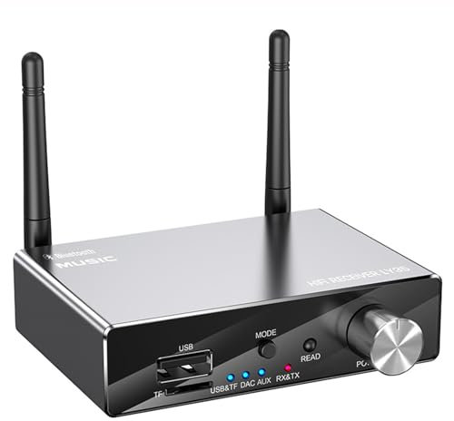 6 En 1 Receptor Transmisor Bluetooth, Adaptador De Audio DAC, con Control Remoto, Fibra/coaxial/3.5 Mm De Entrada/USB/TF, Transmisión De 30 M, para El Sistema Estéreo De TV/Inicio