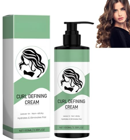 Locken-Defining-Creme, Glättungscreme für welliges Haar, langanhaltend gegen Frizz, geeignet für trockenes oder strapaziertes Haar