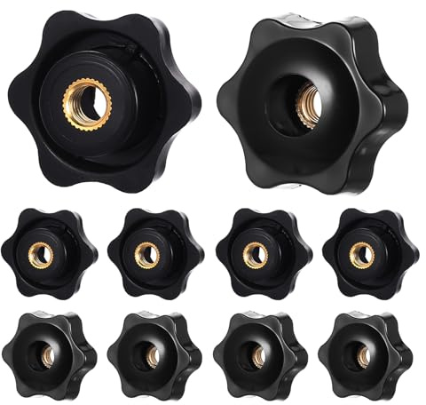 10 Pcs Ecrou de Serrage, Bouton de Serrage à Filetage Moleté, écrous à Poignée étoile Filetage Intérieur M8, pour Machines Outils Systèmes Meubles équipement de Fitness