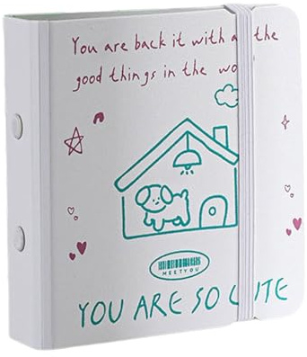 Álbum de fotos de 40 bolsillos con 3 anillas, cubierta de polipropileno, colección de fotos, libro de 3 pulgadas, organizador de tarjetas, carpeta elástica, álbum de tarjetas de cierre elástico