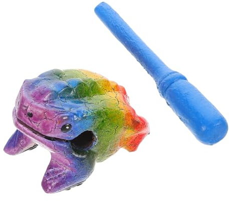 TOYZFRIENDY Robustes Holz Frosch-raspel Instrument mit Bunter Verzierung Vielseitiges Percussion-musikinstrument für Musikunterricht Aufführungen und Ab Jahren Dekoratives Klangspielzeug