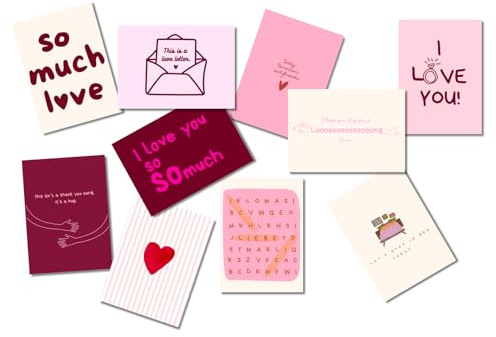 Generisch Posties 10er Postkarten Set DIN A6 - Liebe - Hochwertiger 350g/m² Chromkarton, Made in Germany - Premium Grußkarten mit einzigartigen Designs