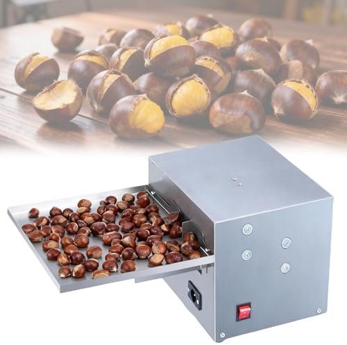 XSDAJSD Taglia Castagne, sbucciatore di Castagne in Acciaio Inox da 15-25 kg/h, Macchina Automatica per sbucciare Castagne, Apri Castagne per Uso Commerciale e Domestico, Accessori da Cucina