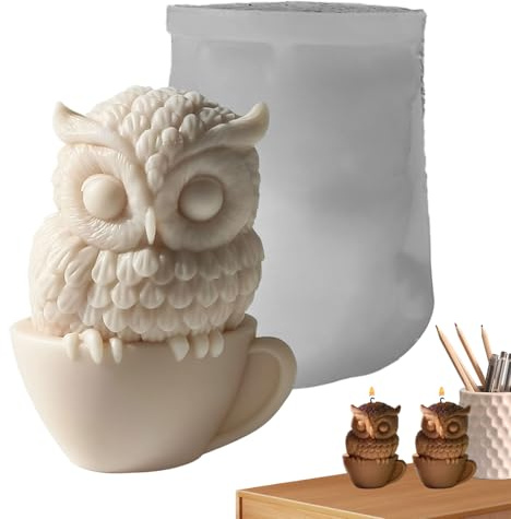 Molde 3D – Moldeo De Vela De Silicona, De Yeso Animal, Herramienta De Patrón Artesanal Hecho A Mano | Producción Artística Creativa Para Perfumada, Resina De Gypse, Jabón,