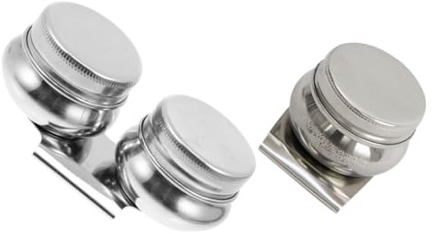 Sosoport Contenitori per Pittura Facili da Pulire in Acciaio Inossidabile Set 2 Pezzi Coperchio Adatti per Pigmenti e Olio di Lino per Dipingere All'aperto al Chiuso