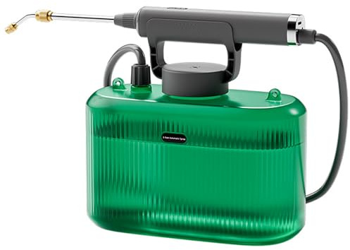 Irroratore Elettrico 5L Ricaricabile, Spruzzatore da Giardino a Mano e a Zaino per Cura del Prato, Concimazione e Disinfezione (Ricarica Type-C)