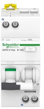 Schneider Electric FI-/Leitungsschutzschalter Acti9 iSPN H Vigi, A9D07616 | 1-polig+N, 16A, 30mA, B-Charakteritsik, Typ A, 10kA