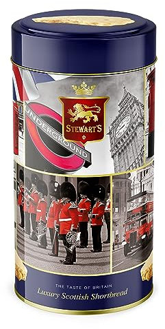 Stewart's - London Shortbread Gifting Tin (150g) - Traditionally Made Luxury Scottish Shortbread, Delicious Melt-In-Mouth Biscuits, Ideal Collectable Treat to Share with Loved Ones, 40 Years Heritage