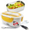 SPICE - Amarillo Inox Plus scaldavivande Elettrico Doppio Voltaggio vaschetta Estraibile Acciaio Inox - Coperchio con Guarnizione - Portatile Box portavivande Termico (1,5 l Colore Giallo)