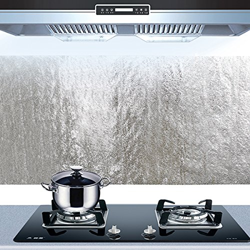 TuToy Küche Aluminium Film ölaufkleber selbstklebend Anti-Öl Küchenschrank Klebe Tapete