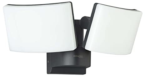 Oktaplex Faretto LED 40 W 230 V bianco caldo 3000 K 3200 lumen applique da esterno orientabile Cali Dos IP65 lampada da esterno a parete bianco per giardini terrazze e verande