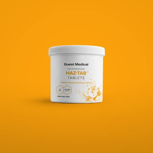 HAZ-TAB Chlorine Disinfectant Tablets, 4.5g NaDCC, Single Tub of 100 Tablets
