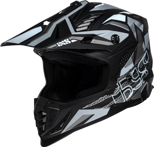 IXS iXS363 2.0 Motocross Helm, schwarz/grau/weiß, XL (61/62)