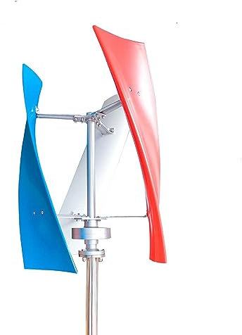 100W-2000W Vertical No Noise 3 Blades Wind Generator, with Charge Controller 12V 24V 48 Generator Wind Power Kit for Outdoor Garden(White),48V