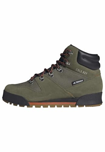 adidas Herren Terrex Snowpitch Cold.RDY Hiking Shoes, Olive Strata/Bronze Strata/Orange, 44 EU