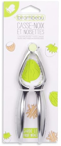 Birambeau E5721 Casse nueces y avellanas, Acrilonitrilo butadieno estireno ZAMACK, Plata y Verde