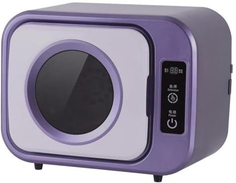 X&Z-XAOY Mini Séchoir À Linge Électrique avec 3 Réglages, Revêtement en Acier Inoxydable Petit Séchoir À Tambour Mural Sèche-Linge À Tambour Compact avec Conduit D'évacuation 300W (Color : Purple)