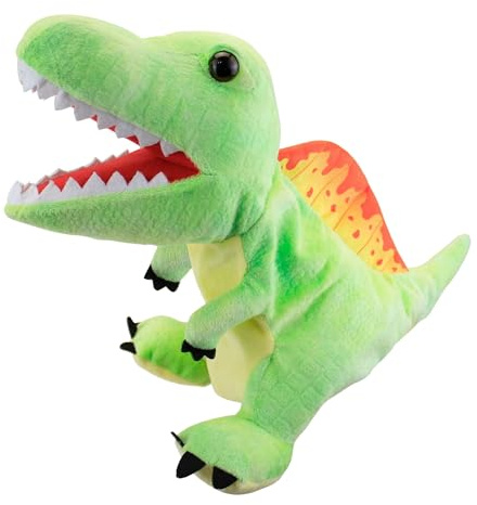 LOMTRATS Dinosaurier-Handpuppen für Kinder, Kleinkind enthält Triceratops und Tyrannosaurus Rex mit beweglichen offenen Mündern, perfekt zum Geschichtenerzählen,Geburtstagsgeschenke