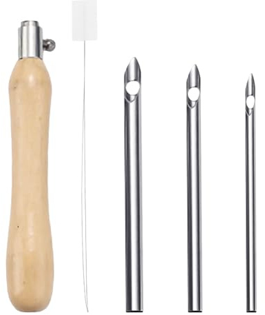 1 set di aghi per ricamo, aghi portatili, infila-aghi da ricamo, strumento per punzonatura ad aghi, accessori per cucire la casa, strumenti fai da te