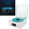 Tourne-Disque avec Veilleuse et Affichage de L'heure Récepteur BT, Multifonction 3 en 1, Tourne-Disque Portable pour Le Divertissement et la Décoration (White)