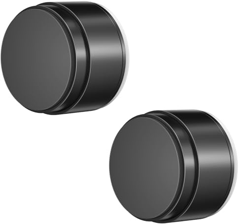 2Stück Türstopper Wand Schwarz Selbstklebend, Wandpuffer mit Feder-Dämpfer | 3.05*2.38 CM