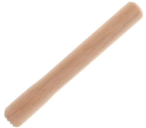 PHENOFICE Wooden Cocktail Muddler and Ice Crusher Long Handle Beech Wood Fruit Masher for Lemon Mojito Bar Drinks Kitchen Tool