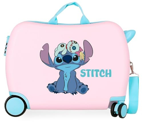 Disney Kinderkoffer, hartschalig, mit seitlichem Zahlenschloss, 4 Rollen, Handgepäck, hergestellt aus ABS, einem robusten und leichten Material.