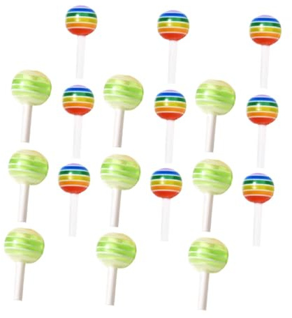 Decoración de Uñas en Forma de Piruleta, 30 Piezas de Resina