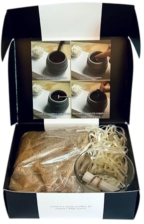 Dazzle Dream Kit – 400g Perle Profumate, Vasetto in Vetro 240cc, 20 Stoppini, Cera Vegetale, Ricaricabile, Decorativa e Creativa, Idea Regalo per Casa e Aromaterapia (Sabbia, Vaniglia)