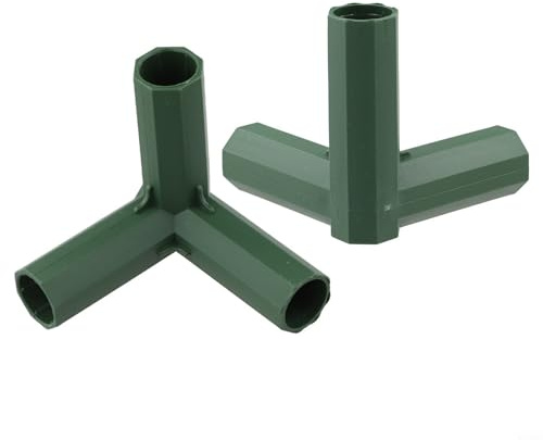 12 connettori per telaio serra per tubi in PVC da 16 mm, raccordi per strutture da giardino resistenti, per costruire telai freddi, mobili e tende progetti fai da te, verde