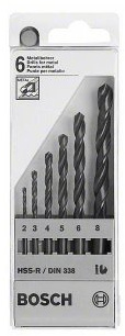 Bosch Pro 6tlg. Metallbohrer-Set HSS-R rollgewalzt