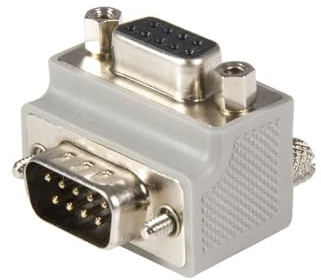 StarTech DB9 auf DB9 Seriell Adapter Typ 2 gewinkelt - St/Bu (GC99MFRA2) | Rechtwinkliger Adapter, DB9 Stecker, DB9 Buchse, Koppler