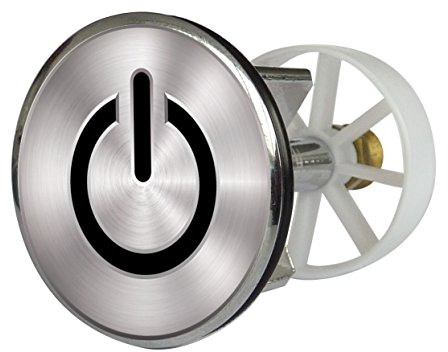 Waschbeckenstöpsel Design On and Off , Abfluss-Stopfen aus Metall , Excenterstopfen , 38 – 40 mm