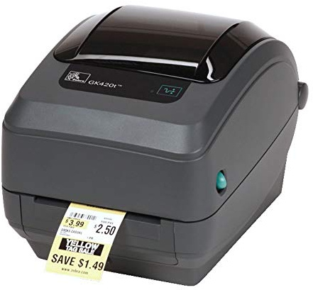 Zebra GK420 TT 203dpi USB 10/100 printer Label printing Grey Monochrome 8MB 127mm/sec. 203x203dpi (Generalüberholt)