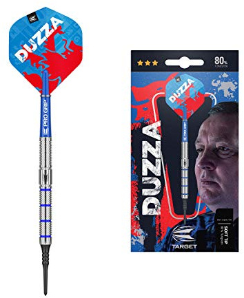 Target Darts Glen Durrant 80 80% Wolfram Softsdarts (20gr), 210093, Silber und Blau