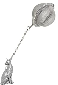 pp-c06 Infuseur boule en acier inoxydable Motif chat oriental à poils courts