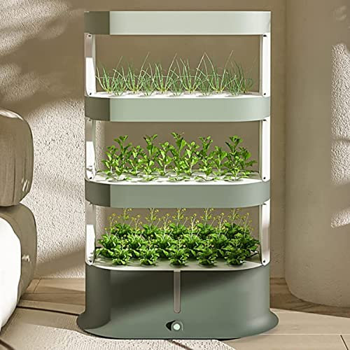 SONLED Tour hydroponique, système de Culture hydroponique pour Fruits et légumes, kit de Culture aéroponique avec arrosage Automatique et système de Plantation aquaponique (48 dosettes)