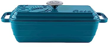 Sallys Baba Cast Iron Bread Baking Mould with Bread Scalpel (Petrol)