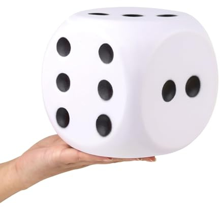 Anboor stor skumkub squishies jumbo kub för klassrum tärningsspel barn leksak gåva samling dekorativ rekvisita (vit)