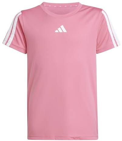 adidas Niñas Train Essentials 3-Stripes Shirt, Pink Fusion/White, 9-10 Years
