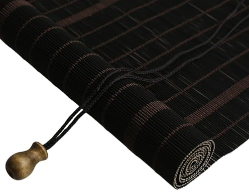 YYGJYGOO Retro Bambus Rollo, 40-160cm Bambusrollo Sonnenschutz Sichtschutz Rollo Seitenzugrollo, Für Innen- und Außendekoration (Color : C, Size : 60cmx120cm/23.6inx47.2in)