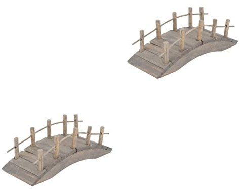 Toddmomy 2stücke Miniatur Holzbrücke Dekoration Handgefertigte Bogenbrücke Für Puppenhaus Langlebiges Leichtes Design Für Realistische Gartenlandschaften Und -projekte