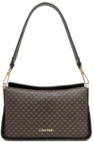 Calvin Klein Damen Fay Umhängetasche, Braun/Khaki/Schwarz