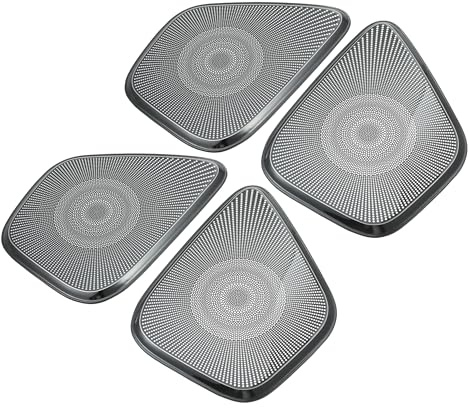 QUARKZMAN Voiture Cadre De Couverture De Haut-Parleur De Porte Avant Arrière Gauche Droite Pièce Automobile pour Mercedes-Benz Classe A B W247 Glb Noir - Lot De 4